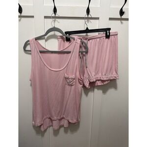 Nora Twips Pajama Pyjama Set Ladies SIZE XL Top Sleeveless And Shorts Pink